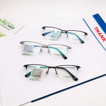 Gọng kính cận Hanxue 00576 Titanium mắt mèo - Nữ