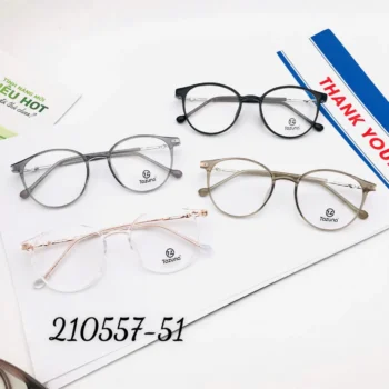Gọng kính cận Tazuna 210557 Nhựa Acetate tròn - Nữ