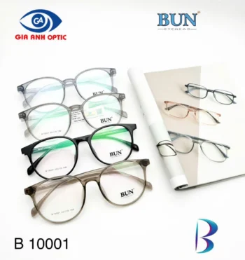 Gọng kính cận Bun B10001 nhựa tròn - Nữ