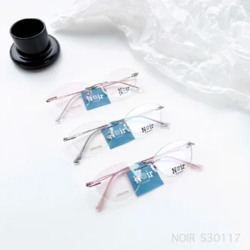 Gọng kính cận Noir S30117 Titanium mắt mèo - Nữ