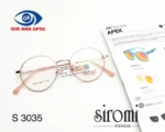 Gọng kính cận Siromi S3035 Kim loại tròn - Nữ