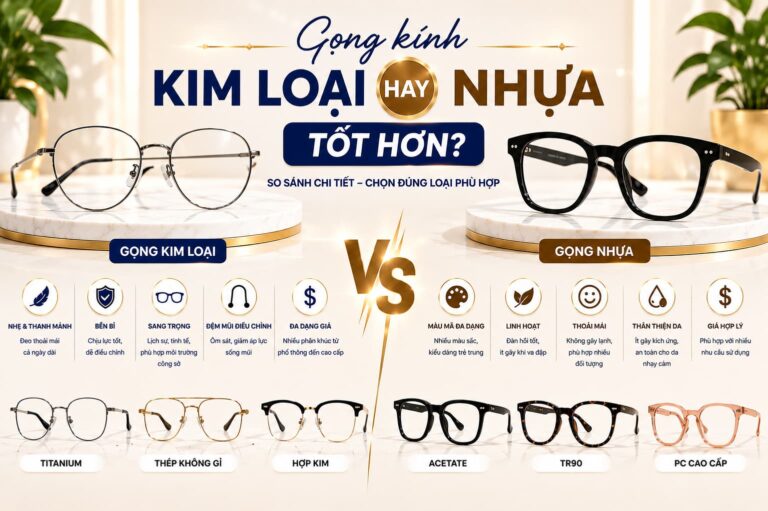 Gong kinh kim loai hay nhua tot hon