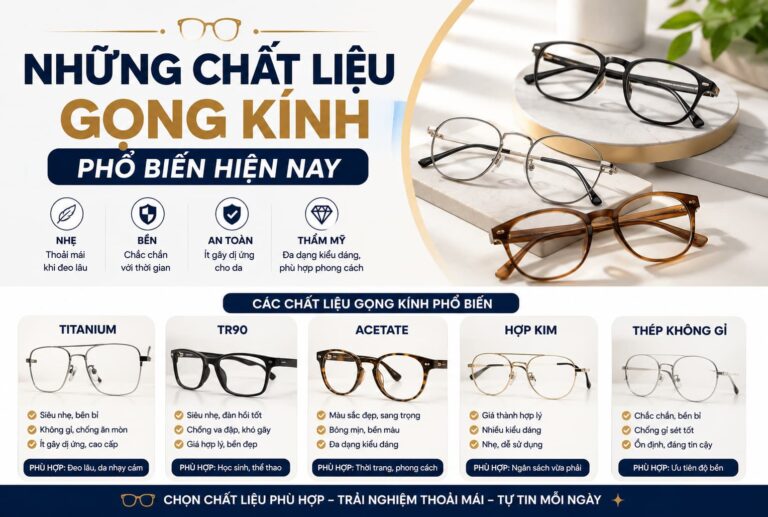 Nhung chat lieu gong kinh pho bien hien nay