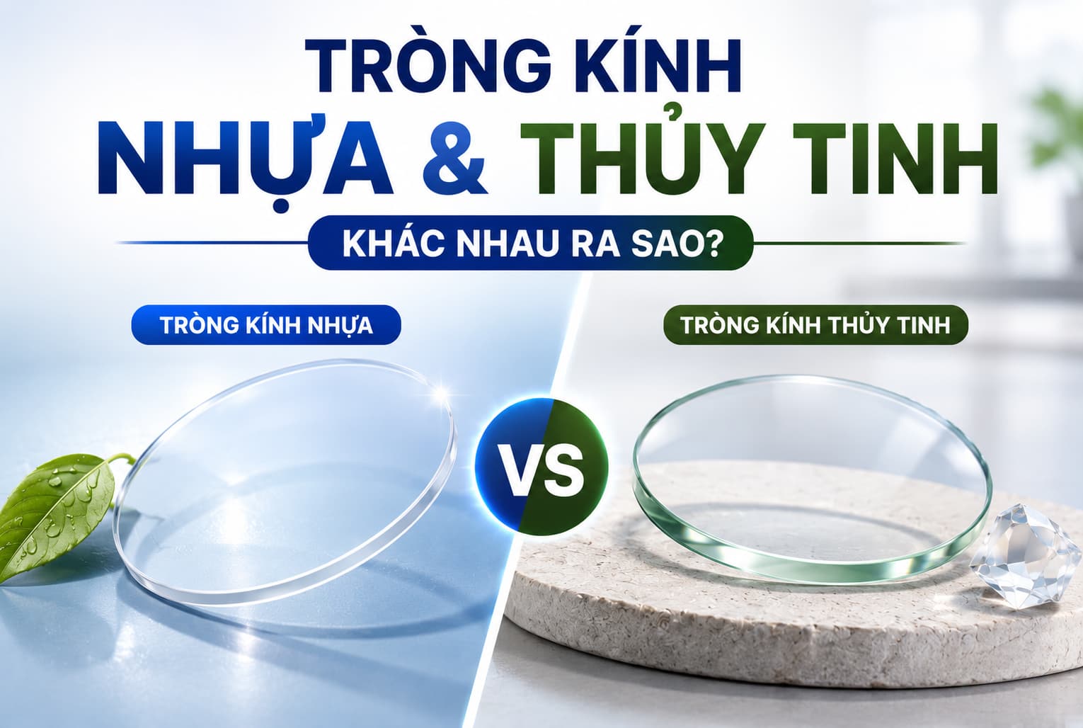 Trong kinh nhua va thuy tinh khac nhau ra sao