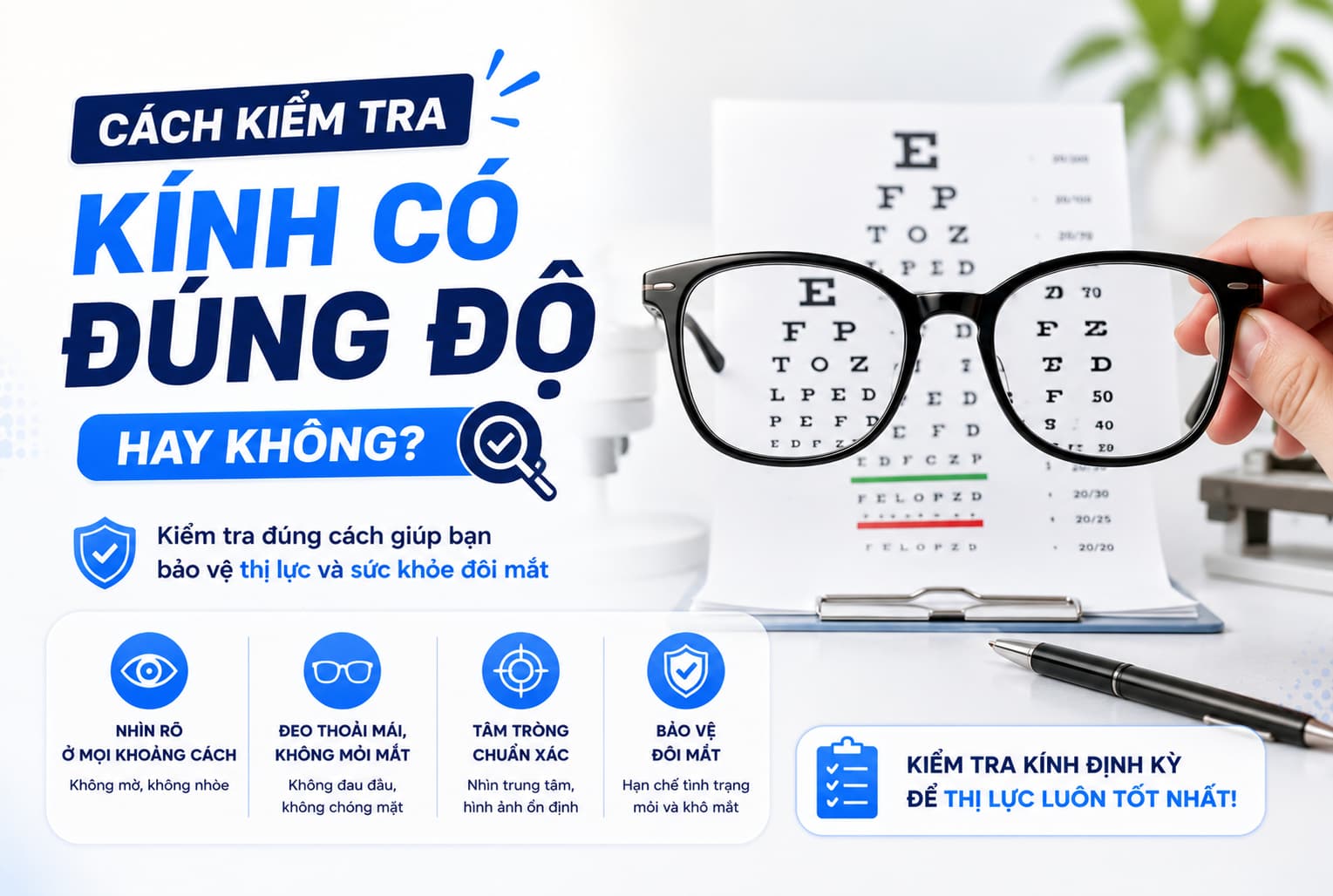 cach kiem tra kinh co dung do khong
