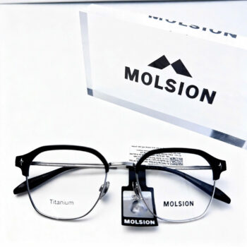 Gọng kính cận nửa viền Molsion MA6061_B15.C Titanium - Unisex,